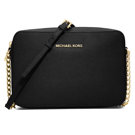 michael kors black jet set cross body bag|Michael Kors studded crossbody bag.